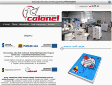 Tablet Screenshot of colonel.com.pl
